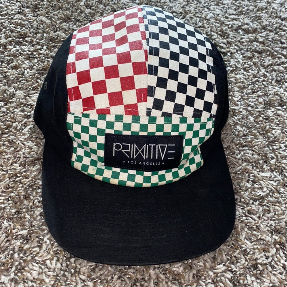 Primitive checkered hat
